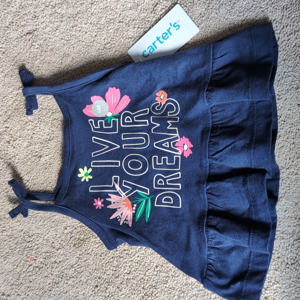 Carter's navy blue tank top 6months